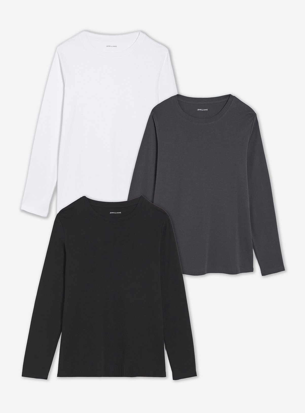 JD WILLIAMS 3 Pack Long Sleeve Crew Neck 14 - Image 4 thumbnail